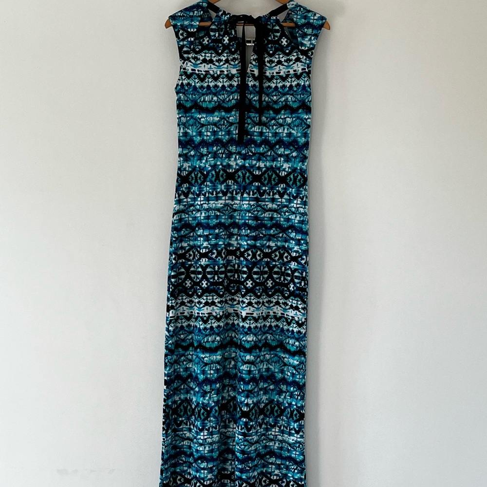 Joseph Ribkoff Blue Bayou Sheath Maxi Dress - Picture 3 of 13